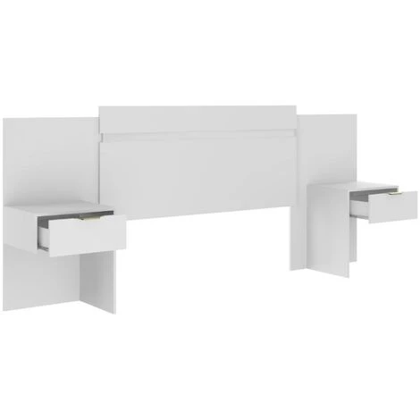 Testata Letto Allungabile Con Comodini - 140/160 Cm - Bianco - PARATI 7 Testata Letto Allungabile Con Comodini - 140/160 Cm - Bianco - PARATI - immagine 5