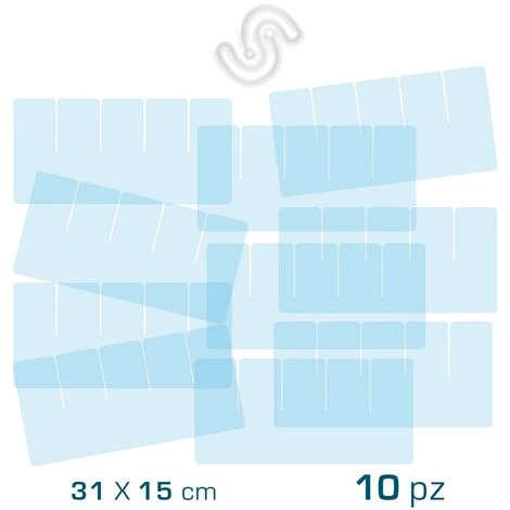 DIVISORI PER CASSETTI - Altezza 15cm - PLEXIGLASS Trasparente Lung. 21 Cm - 10 Pz 4 DIVISORI PER CASSETTI - Altezza 15cm - PLEXIGLASS Trasparente Lung. 21 Cm - 10 Pz - immagine 2