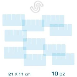 DIVISORI PER CASSETTI - Altezza 11cm- PLEXIGLASS Trasparente Lung. 21 Cm - 10 Pz