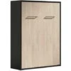 Letto Estraibile Apertura Verticale Manuale 140 X 200 Cm Naturale E Antracite - MALINA -LettoMania Italia 76690904 1