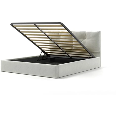 JUNO Matrimoniale Tessuto Bianco 4 JUNO Matrimoniale Tessuto Bianco - immagine 2