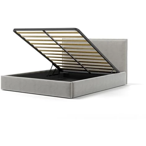 ZOOM Matrimoniale Tessuto Grigio Perla 4 ZOOM Matrimoniale Tessuto Grigio Perla - immagine 2