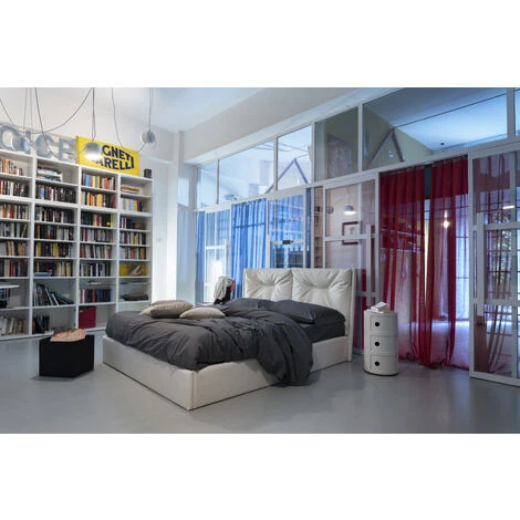 SEAN Matrimoniale In Pelle Rigenerata Bianca 3 SEAN Matrimoniale In Pelle Rigenerata Bianca