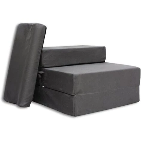 Materasso Per Ospiti Con Cuscino - 70 Cm X 200 Cm X 15 Cm - Pieghevole - Grigio 4 Materasso Per Ospiti Con Cuscino - 70 Cm X 200 Cm X 15 Cm - Pieghevole - Grigio - immagine 2