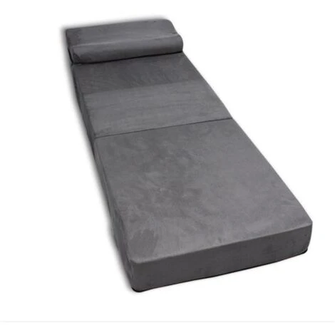 Materasso Per Ospiti Con Cuscino - 70 Cm X 200 Cm X 15 Cm - Pieghevole - Grigio 5 Materasso Per Ospiti Con Cuscino - 70 Cm X 200 Cm X 15 Cm - Pieghevole - Grigio - immagine 3