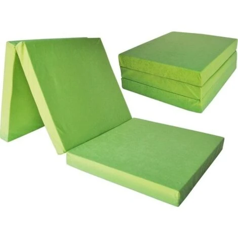 Materasso Ospite Extra Spesso - Verde - Materasso Da Campeggio - Materasso Da Viaggio - Materasso Pieghevole - 195 X 80 X 15 3 Materasso Ospite Extra Spesso - Verde - Materasso Da Campeggio - Materasso Da Viaggio - Materasso Pieghevole - 195 X 80 X 15