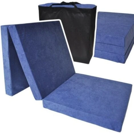 Materasso Ospite - Blu Navy - Materasso Da Campeggio - Materasso Da Viaggio - Materasso Pieghevole - 195 X 70 X 8 3 Materasso Ospite - Blu Navy - Materasso Da Campeggio - Materasso Da Viaggio - Materasso Pieghevole - 195 X 70 X 8