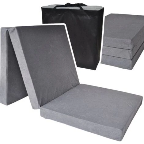 Materasso Ospite Grigio - Materasso Pieghevole - 195x80x10 Cm - Materasso Da Campeggio 3 Materasso Ospite Grigio - Materasso Pieghevole - 195x80x10 Cm - Materasso Da Campeggio