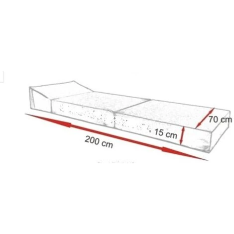 Materasso Ospite Rosso - Materasso Da Campeggio - Materasso Da Viaggio - Materasso Pieghevole - 70 X 200 X 15 Con Cuscino 5 Materasso Ospite Rosso - Materasso Da Campeggio - Materasso Da Viaggio - Materasso Pieghevole - 70 X 200 X 15 Con Cuscino - immagine 3