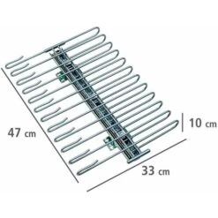 WENKO 5971100 Estraibile Per Armadio Portapantaloni - Per 12 Paio Di Pantaloni, Metallo Cromato, 33 X 10 X 47 Cm, Argento Lucido -LettoMania Italia 77284793 5