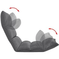 Nova Materasso Pieghevole Per Sdraio Grigio In Tessuto 10 Nova Materasso Pieghevole Per Sdraio Grigio In Tessuto -LettoMania Italia 77423536 4