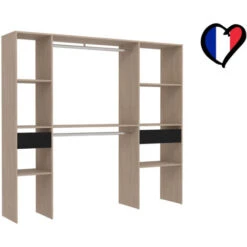 Armadio In Legno, 2 Armadi, 6 Ripiani, 2 Cassetti -LettoMania Italia 77807353 3