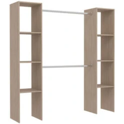 Armadio In Legno, 6 Ripiani, 2 Armadi: 180x40x180