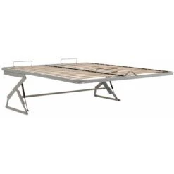 ☁️ Nuvola™ - Rete Letto Contenitore 450LIFT Singola 80x190 Con Apertura A Doppio Movimento - ✅ Ortopedica, Doghe In Legno - Struttura In Ferro - Più Comoda Grazie Alla Maggiore Apertura Della Rete In