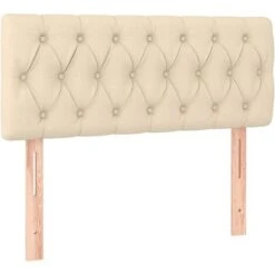 Testiera Crema 100 X 7 X 78/88 Cm In Tessuto VidaXL