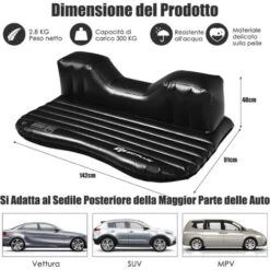 COSTWAY Materasso Gonfiabile Da Auto, Lettino Gonfiabile Con Pompa Elettrica E Borsa Di Stoccaggio, Superficie Di Floccaggio Impermeabile, Per Auto Campeggio 9 COSTWAY Materasso Gonfiabile Da Auto, Lettino Gonfiabile Con Pompa Elettrica E Borsa Di Stoccaggio, Superficie Di Floccaggio Impermeabile, Per Auto Campeggio -LettoMania Italia 79818879 3