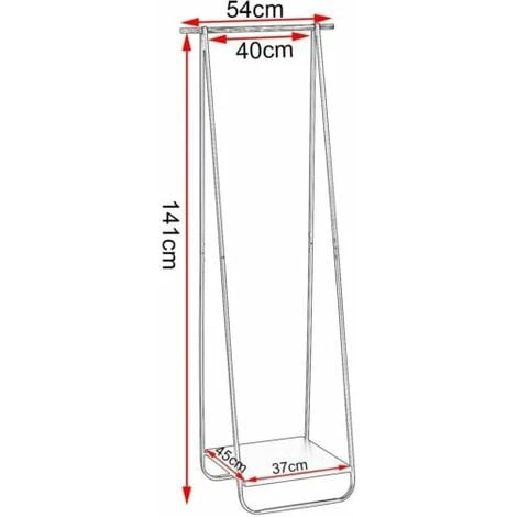 WOLTU 1x Stand Appendiabiti A Terra Attaccapanni Portabiti Da Ingresso Scaffale 4 WOLTU 1x Stand Appendiabiti A Terra Attaccapanni Portabiti Da Ingresso Scaffale - immagine 2