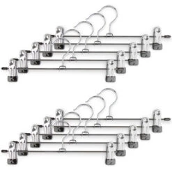 100 Pezzi Stendino Appendiabiti Immersi Nel Metallo Grucce Antiscivolo Per Pantaloni In Metallo Grucce Per Gonna 30x1x9cm