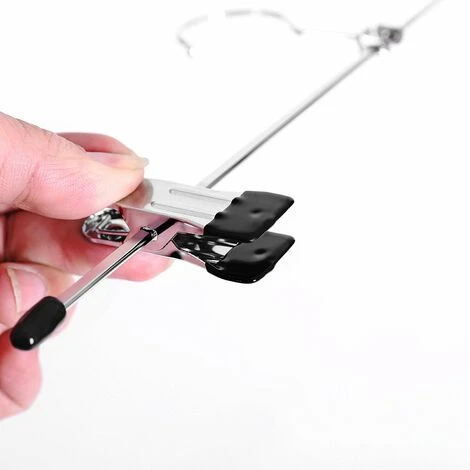 50 Pezzi Stendino Appendiabiti Immersi Nel Metallo Grucce Antiscivolo Per Pantaloni In Metallo Grucce Per Gonna 30x1x9cm 6 50 Pezzi Stendino Appendiabiti Immersi Nel Metallo Grucce Antiscivolo Per Pantaloni In Metallo Grucce Per Gonna 30x1x9cm - immagine 4