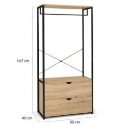 Armadio DETROIT 2 Cassetti Design Industriale 9 Armadio DETROIT 2 Cassetti Design Industriale -LettoMania Italia 81211872 3