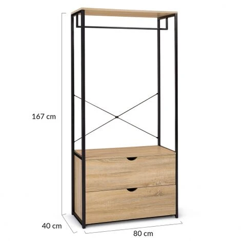 Armadio DETROIT 2 Cassetti Design Industriale 5 Armadio DETROIT 2 Cassetti Design Industriale - immagine 3