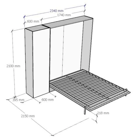Letto A Scomparsa Matrimoniale 160 Cm Con Colonna Bianco KENTARO 5 Letto A Scomparsa Matrimoniale 160 Cm Con Colonna Bianco KENTARO - immagine 3