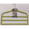 DOMOPAK - SET 2 GRUCCE PER PANTALONI 3 SPAZI 45CM - MATERIALE SIMIL VELLUTO ANTISCIVOLO - COLORE VERDE LIME - MARRONE -LettoMania Italia 82050605 1