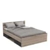 LETTO MATRIMONIALE CON CASSETTI ALASKA - Rovere / Nero -LettoMania Italia 82413388 1
