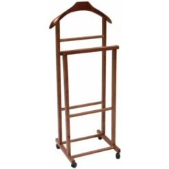 Appendiabiti Indossatore Porta Abiti In Legno Noce Marrone Per Camera Vestiti