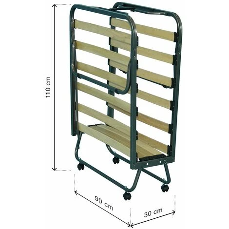 Letto Brandina Pieghevole A Doghe Con Materasso 80x200 Singola 6 Letto Brandina Pieghevole A Doghe Con Materasso 80x200 Singola - immagine 4