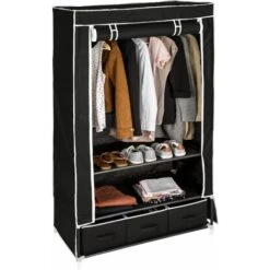 Armadio Kristin 87 X 159 X 49 Cm - Cabina Armadio, Armadio Guardaroba, Armadio Ante Scorrevoli -LettoMania Italia 8360639 3