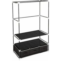 Armadio Kristin 87 X 159 X 49 Cm - Cabina Armadio, Armadio Guardaroba, Armadio Ante Scorrevoli -LettoMania Italia 8360639 4