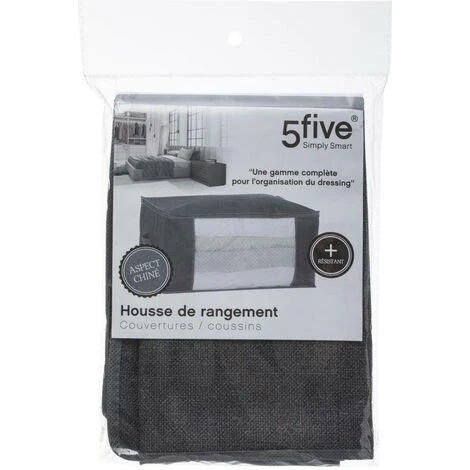 Custodia Grigio Antracite - Coprivaso Grigio Melange, Polipropilene, Dimensioni L. 60 X P. 45 X H. 30 Cm - 5 Five Simply Smart 5 Custodia Grigio Antracite - Coprivaso Grigio Melange, Polipropilene, Dimensioni L. 60 X P. 45 X H. 30 Cm - 5 Five Simply Smart - immagine 3