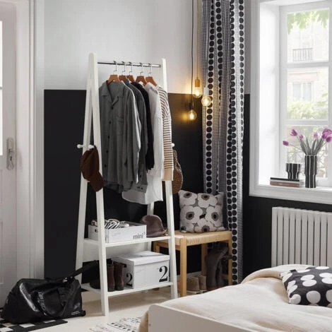 SoBuy Guardaroba, Appendiabiti Con Due Ripiani Colore: Bianco FRG59-W 7 SoBuy Guardaroba, Appendiabiti Con Due Ripiani Colore: Bianco FRG59-W - immagine 5