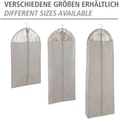 WENKO Sacco Portabiti Balance 180 X 60 Cm - Custodia Per Indumenti, Protezione Sicura, Custodia Per Completi Uomo E Abiti, Polipropilene, 60 X 180 Cm, Tortora -LettoMania Italia 86656751 5