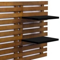 Testiera Effetto Doga 240 Cm In Legno Invecchiato E Ripiani Neri AVA 11 Testiera Effetto Doga 240 Cm In Legno Invecchiato E Ripiani Neri AVA -LettoMania Italia 88528715 5