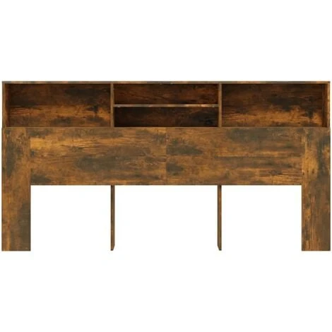 Testiera Con Contenitore Elegant - Rovere Fumo 200x19x103,5 Cm 5 Testiera Con Contenitore Elegant - Rovere Fumo 200x19x103,5 Cm - immagine 3