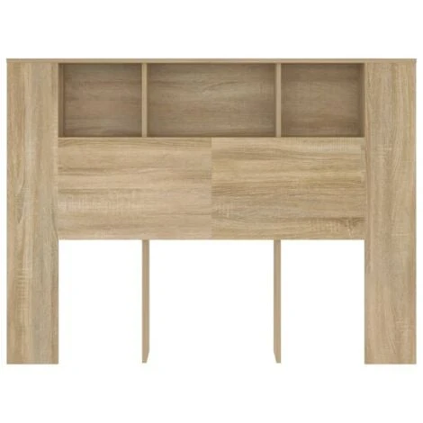 Testiera Con Scomparti Elegant - Rovere Sonoma 140x18,5x104,5 Cm 5 Testiera Con Scomparti Elegant - Rovere Sonoma 140x18,5x104,5 Cm - immagine 3