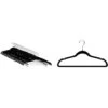 Amazon Basics Grucce Con Pinze Per Gonne E Pantaloni, Rivestite In Velluto, Confezione Da 24, Nere & Gruccia In Velluto Con Portapantaloni, 100 Pezzi, Nero -LettoMania Italia 90905519 1