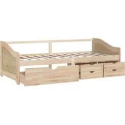 Divano Letto 3 Posti - Letto Per Adulti Con Cassetti In Pino Massello 90x200cm BV733144 - BonneVie -LettoMania Italia 91042373 4