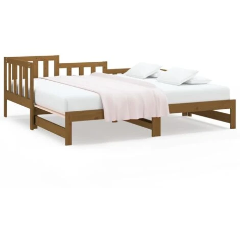 Dormeuse Estraibile - Letto Per Adulti Miele 2x(90x190) Cm Legno Massello Di Pino BV579167 - BonneVie 4 Dormeuse Estraibile - Letto Per Adulti Miele 2x(90x190) Cm Legno Massello Di Pino BV579167 - BonneVie - immagine 2