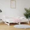 Dormeuse Estraibile Bianca 2x(90x190) Cm - Letto Per Adulti Legno Massello Di Pino BV511197 - BonneVie -LettoMania Italia 91043309 1
