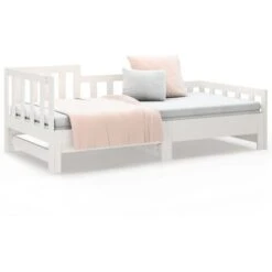 Dormeuse Estraibile Bianca 2x(90x190) Cm - Letto Per Adulti Legno Massello Di Pino BV511197 - BonneVie 11 Dormeuse Estraibile Bianca 2x(90x190) Cm - Letto Per Adulti Legno Massello Di Pino BV511197 - BonneVie -LettoMania Italia 91043309 5