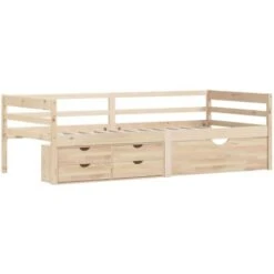 Giroletto Con Cassetti Struttura Letto - Letto Per Adulti E Contenitore In Legno Di Pino 90x200 Cm BV947449 - BonneVie -LettoMania Italia 91043457 3