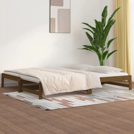 Dormeuse Estraibile - Letto Per Adulti Miele 2x(90x190) Cm Legno Massello Di Pino BV270661 - BonneVie 3 Dormeuse Estraibile - Letto Per Adulti Miele 2x(90x190) Cm Legno Massello Di Pino BV270661 - BonneVie