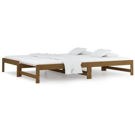 Dormeuse Estraibile - Letto Per Adulti Miele 2x(90x190) Cm Legno Massello Di Pino BV270661 - BonneVie 4 Dormeuse Estraibile - Letto Per Adulti Miele 2x(90x190) Cm Legno Massello Di Pino BV270661 - BonneVie - immagine 2