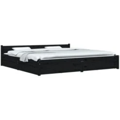 Giroletto Con Cassetti Struttura Letto - Letto Per Adulti Nero 200x200 Cm BV924158 - BonneVie -LettoMania Italia 91045834 3