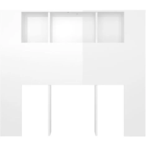 Testiera Con Scomparti Elegant - Testate E Armadi Bianco Lucido 120x18,5x104,5 Cm BV963137 - BonneVie 6 Testiera Con Scomparti Elegant - Testate E Armadi Bianco Lucido 120x18,5x104,5 Cm BV963137 - BonneVie - immagine 4