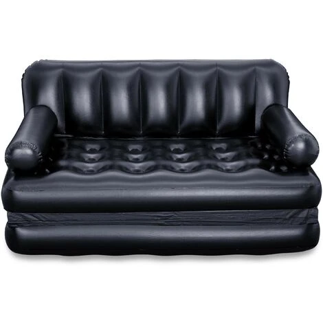 Bestway Divano Gonfiabile 5 Posizioni In 1 Colore Nero Cm. 188X152X64 Con Sacca Per Trasporto 7 Bestway Divano Gonfiabile 5 Posizioni In 1 Colore Nero Cm. 188X152X64 Con Sacca Per Trasporto - immagine 5