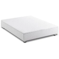 Rete Con Giroletto E Contenitore 150 X 190 Cm Bianco - COFFRE Di DREAMEA PLAY